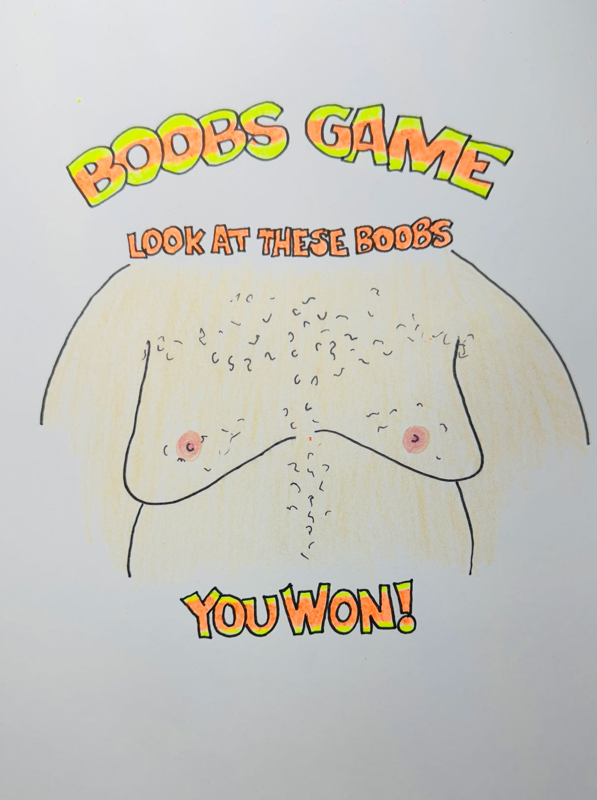 BOOBS GAME (2 ORIGINAL DRAWINGS)