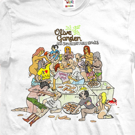 ALL YOU CAN EAT BREADSTICKS TEE (WHITE)
