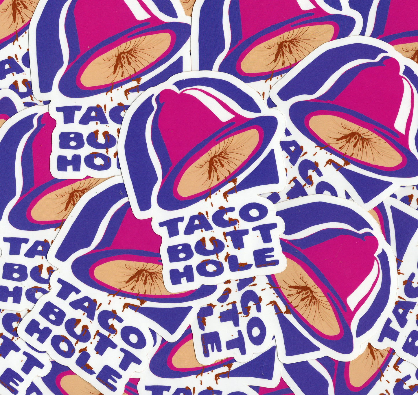 TACO BUTTHOLE TSHIRT (PURPLE)