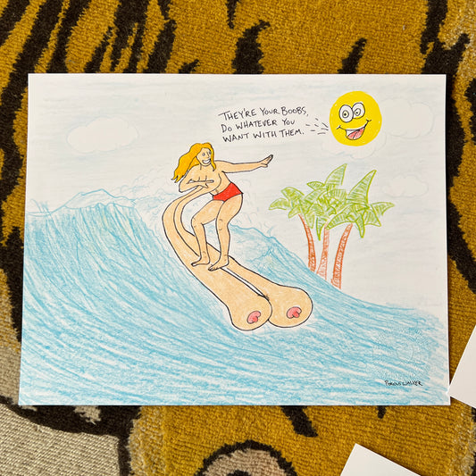 YOUR BOOBS SURF LIMITED EDITION 11"X14" PRINT