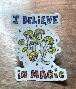 I Believe In Magic Mushrooms Hoodie (Grey)