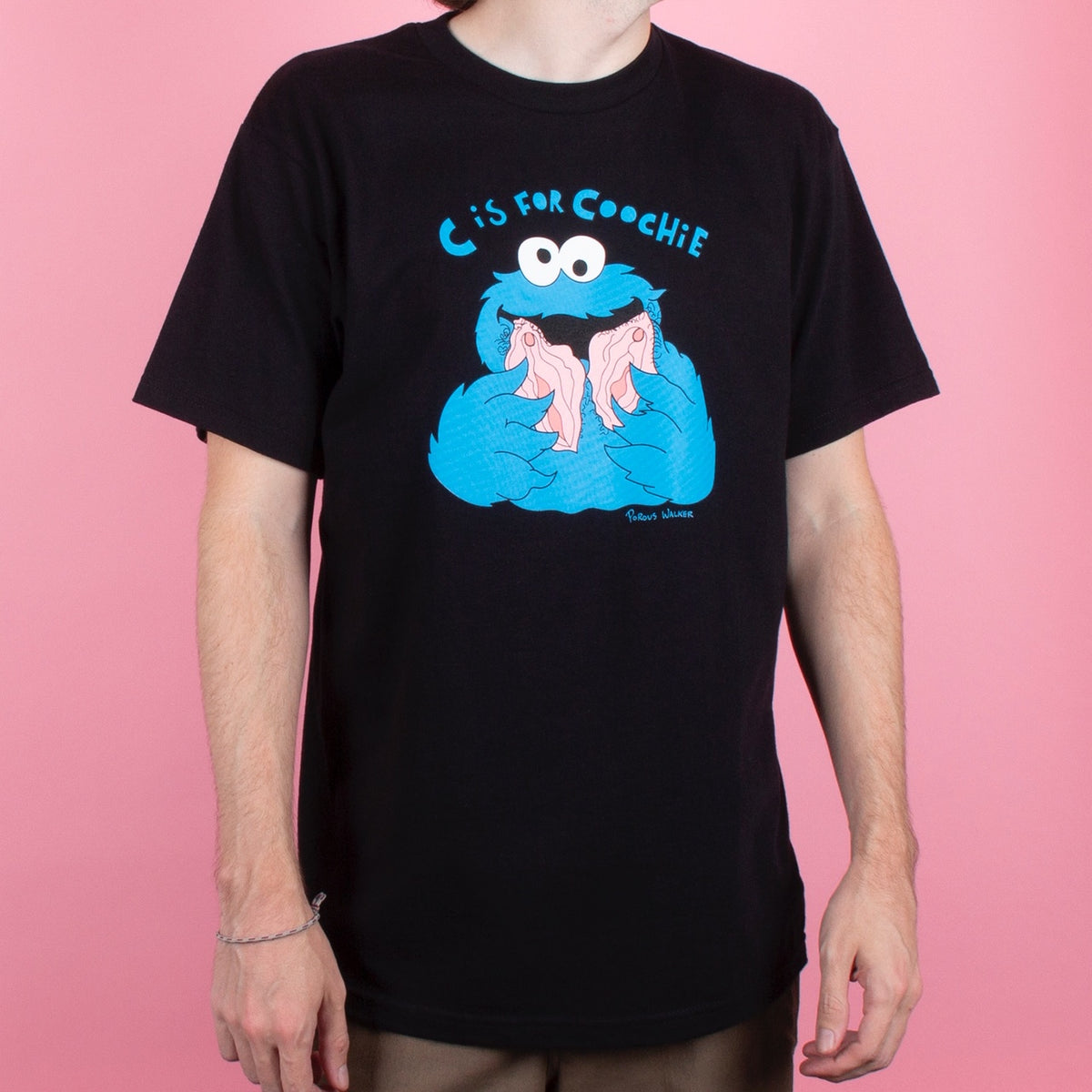 Coochie Monster Tee (Black) POROUS WALKER