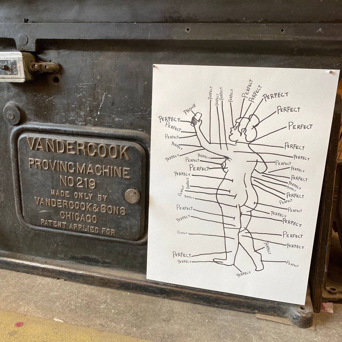 PERFECT LETTERPRESS PRINT SIGNED XX/100