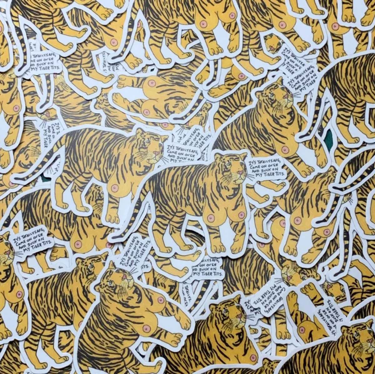 Tiger Titz Hoodie (Army) plus free enamel pin