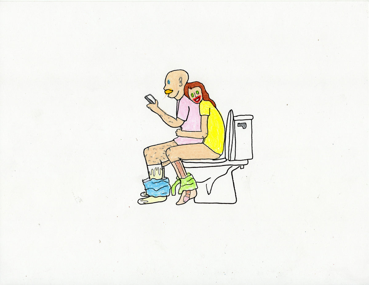 COUPLES TOILET ORIGINAL DRAWING