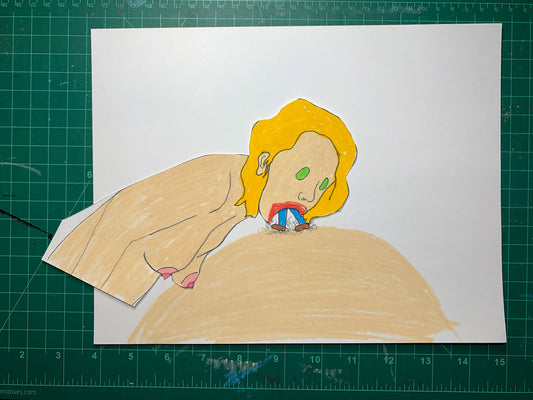 WALDO SUCK ANIMATION PIECES Original Drawing