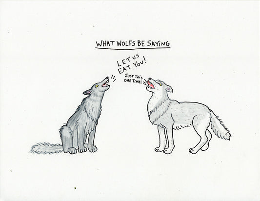 WOLVES (2 DRAWINGS)