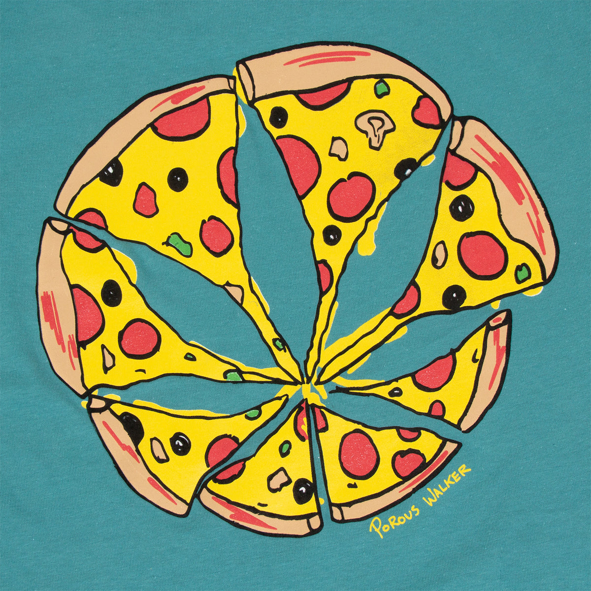 Pizza Leaf Tee (Seafoam)