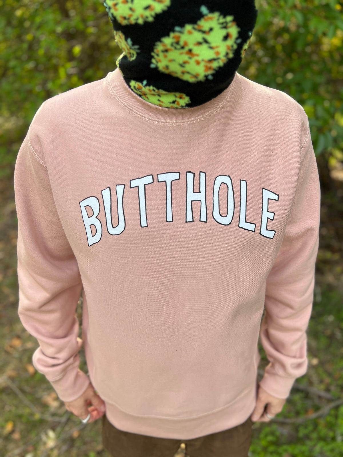 Butthole University Heavyweight Crewneck (Dusty Pink)
