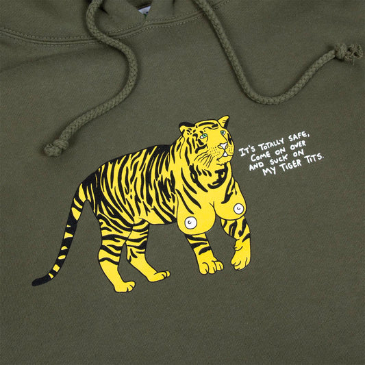 Tiger Titz Hoodie (Army) plus free enamel pin