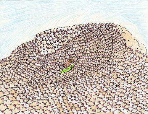 100 BOOB WAVE & BOOBTUBE (2 ORIGINAL DRAWINGS)