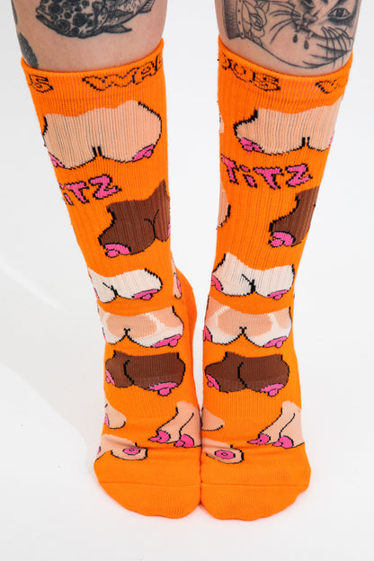 TITZ SOX (NEON ORANGE)
