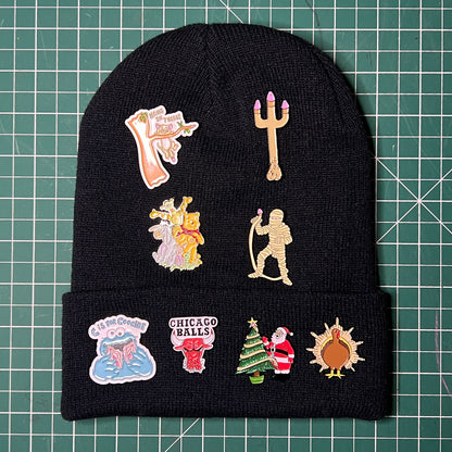 PIN COLLECTORS BEANIE (Black)VERY LIMITED HOLIDAY BONUS BUNDLE