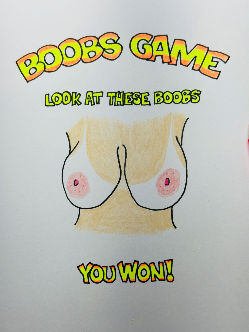 BOOBS GAME (2 ORIGINAL DRAWINGS)