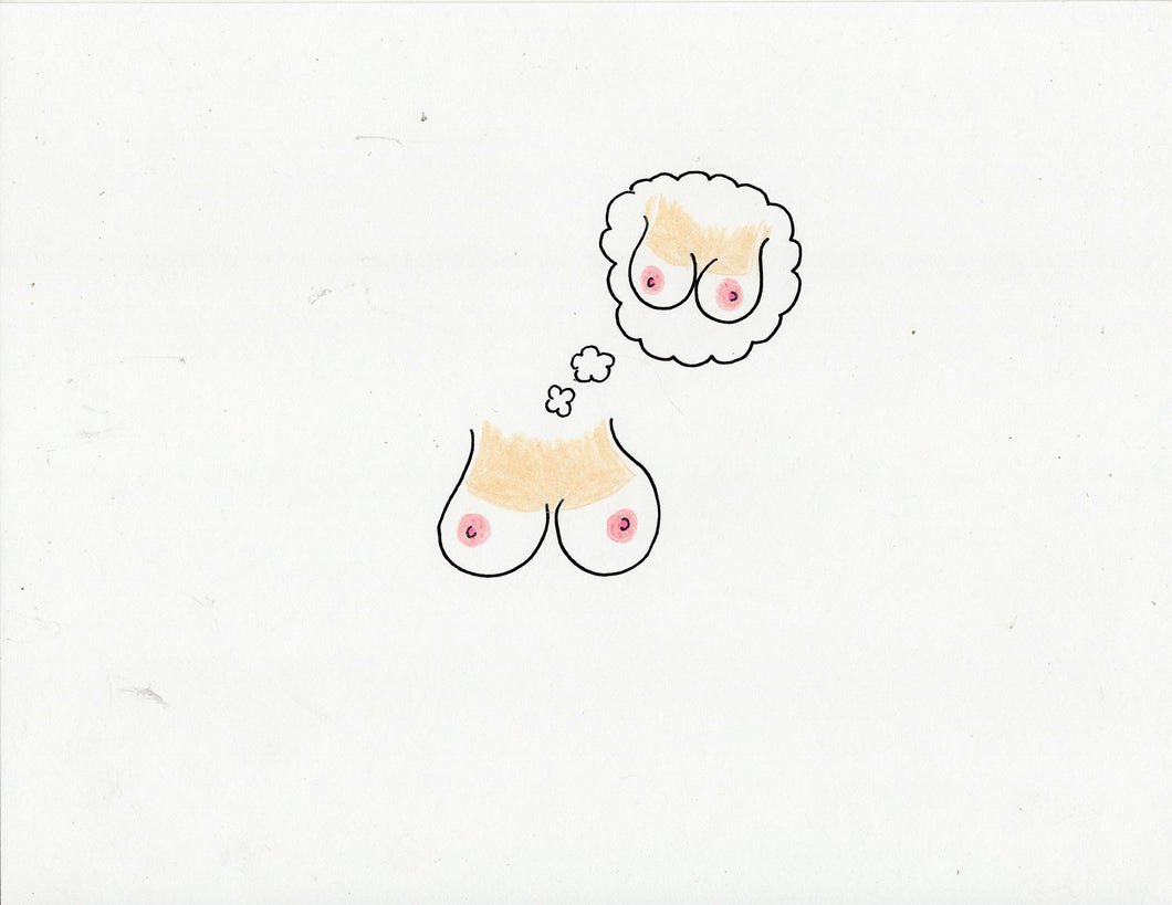 BOOBS THOUGHTS (2 ORIGINAL DRAWINGS)