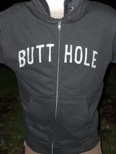 Load image into Gallery viewer, BUTTHOLE Zip Hoodie (Black)