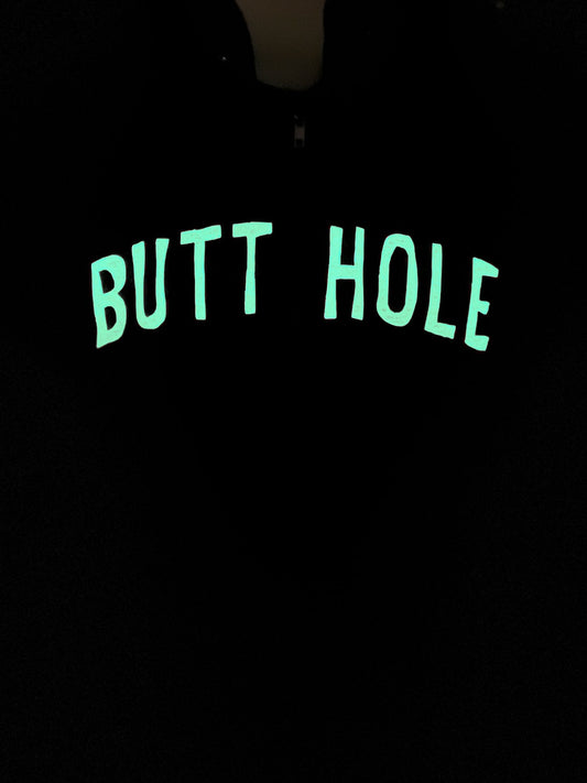 BUTTHOLE Zip Hoodie (Black)