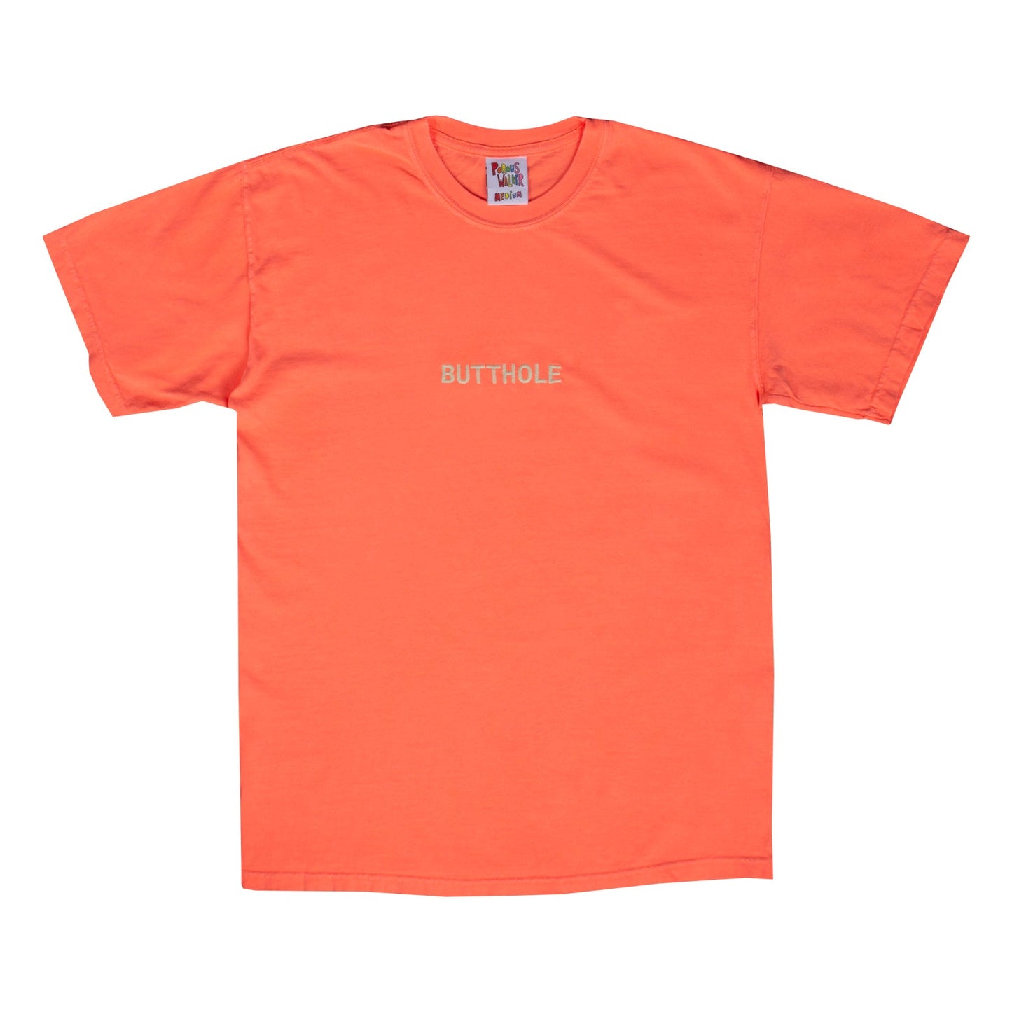 GLOW IN THE DARK BUTTHOLE Tee (NEON ORANGE) MISPRINTS