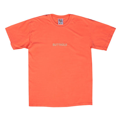 GLOW IN THE DARK BUTTHOLE Tee (NEON ORANGE) MISPRINTS