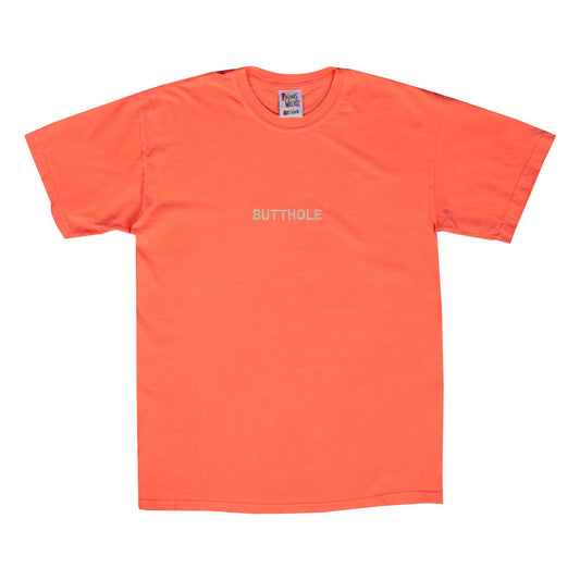 GLOW IN THE DARK BUTTHOLE Tee (NEON ORANGE) MISPRINTS