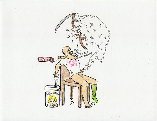 CUM REAPER, CUM SEAL TEAM SIX, CUM WALDO (3 DRAWINGS)