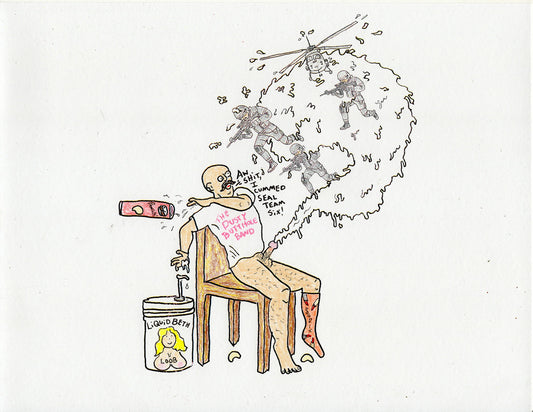 CUM REAPER, CUM SEAL TEAM SIX, CUM WALDO (3 DRAWINGS)