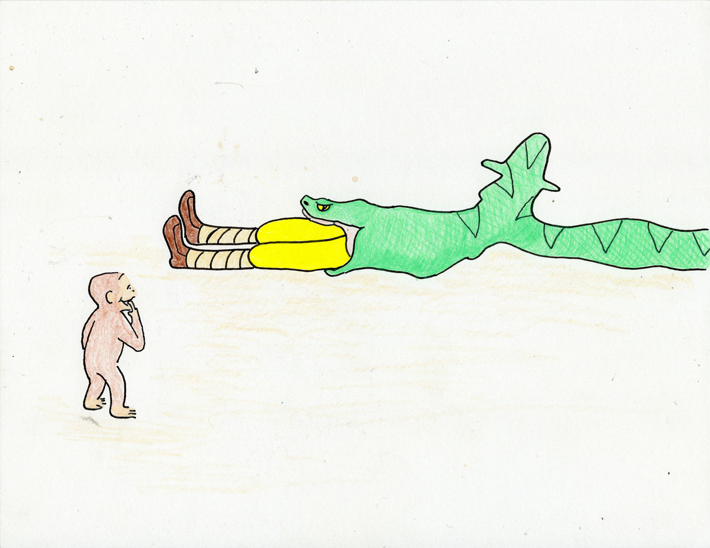 GEORGE AND THE SNAKE (2 ORIGINAL DRAWINGS)