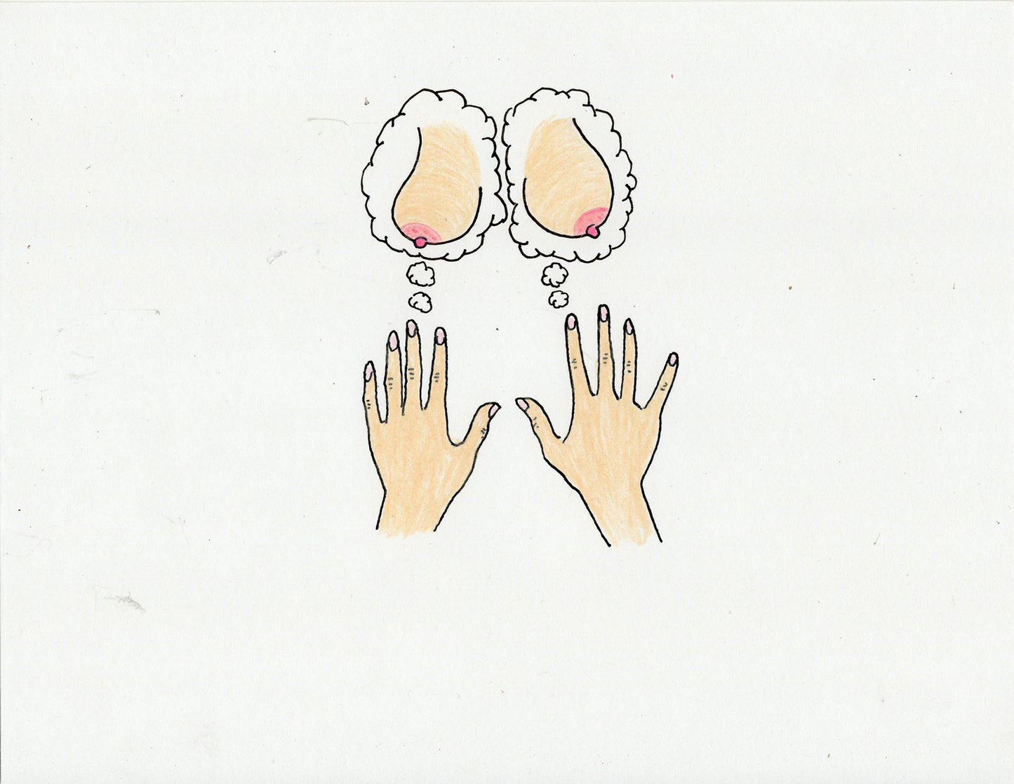 BOOBS THOUGHTS (2 ORIGINAL DRAWINGS)
