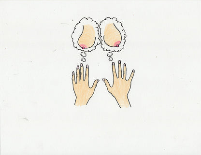 BOOBS THOUGHTS (2 ORIGINAL DRAWINGS)