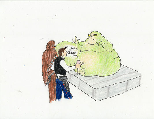 HAN JABBA (2 ORIGINAL DRAWINGS)