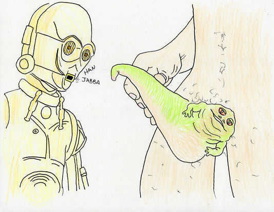 HAN JABBA (2 ORIGINAL DRAWINGS)