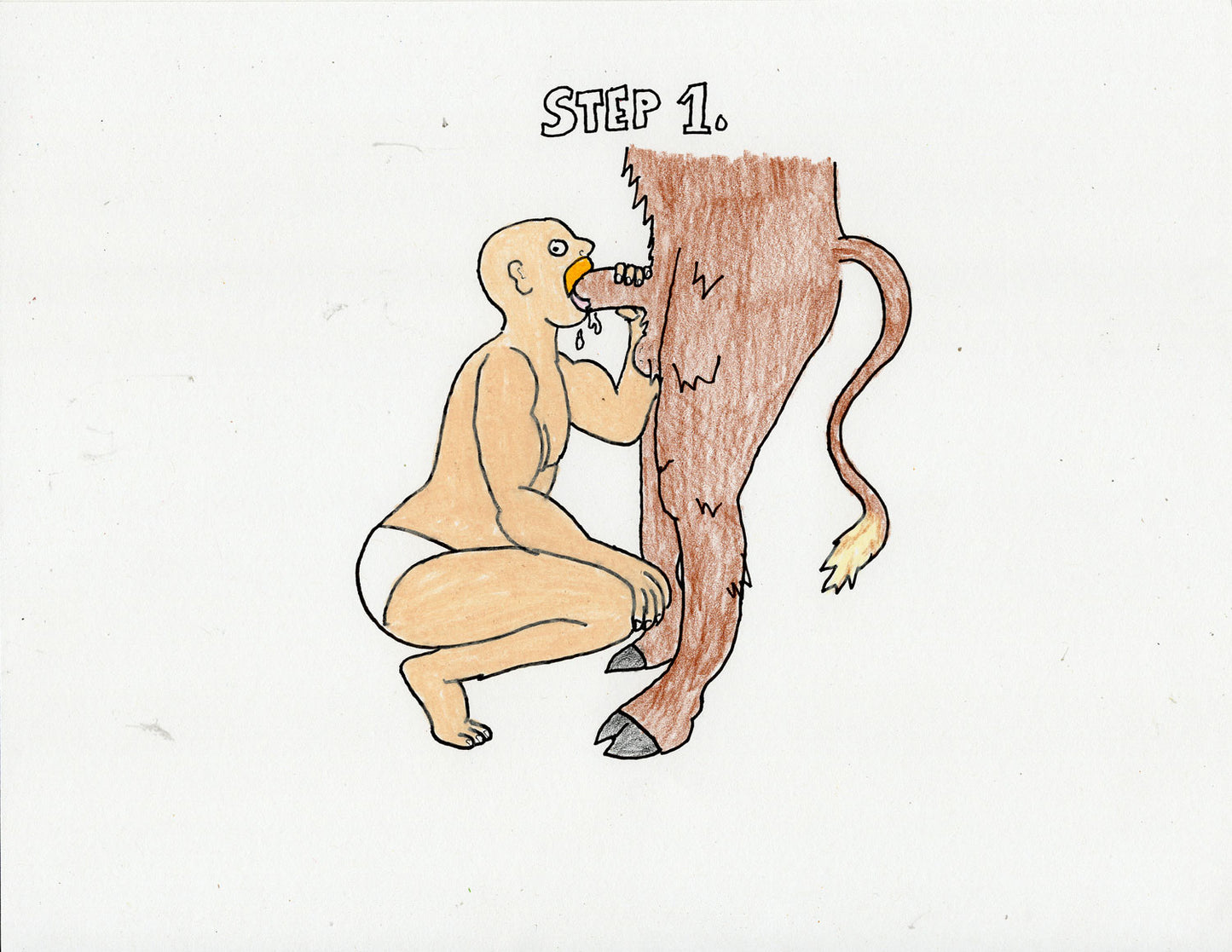 HOW TO TAME A MINOTAUR (2 ORIGINAL DRAWINGS)