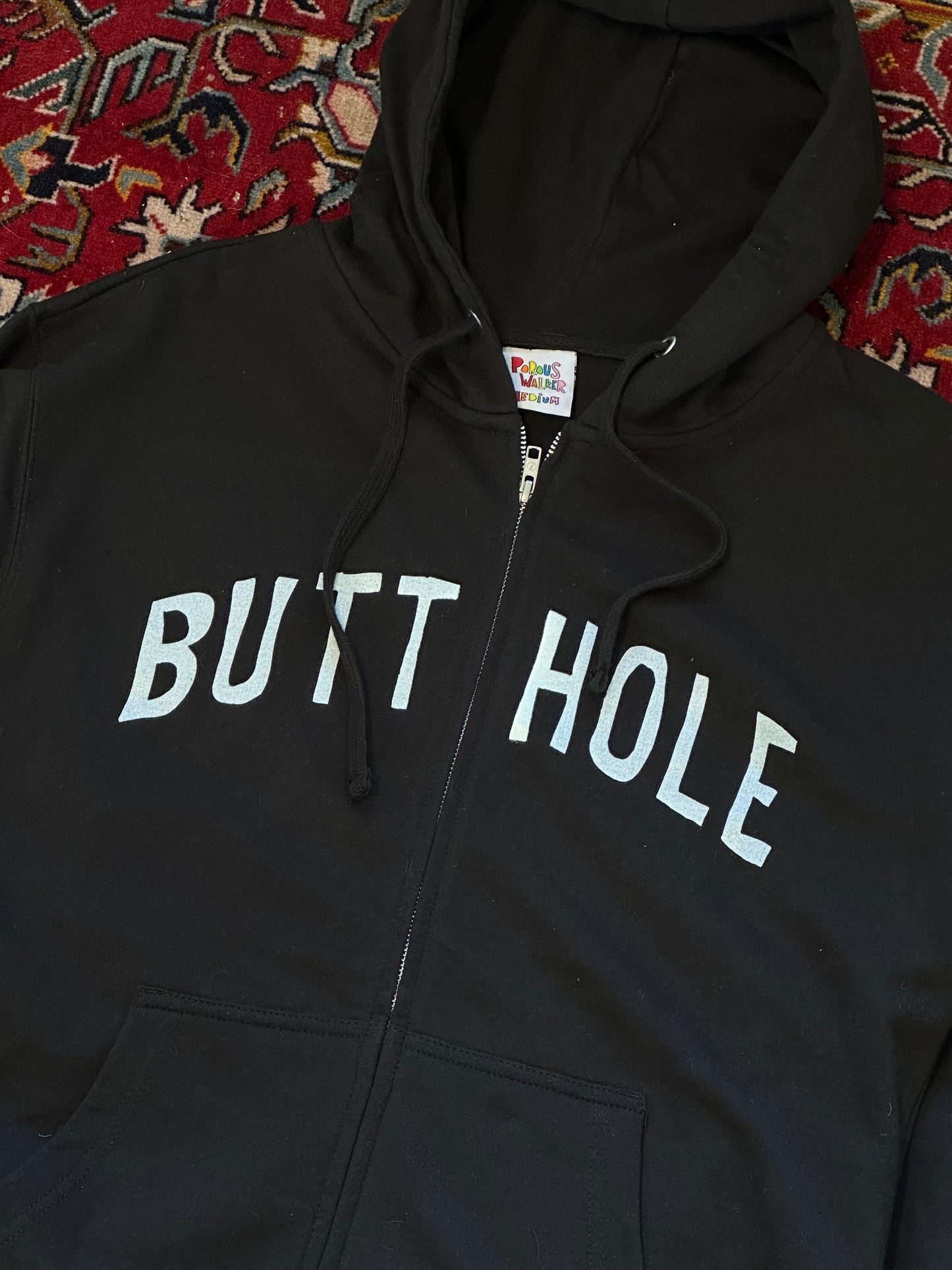 BUTTHOLE Zip Hoodie (Black)