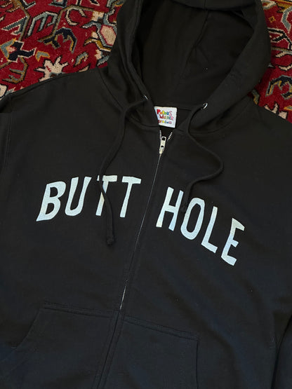 BUTTHOLE Zip Hoodie (Black)