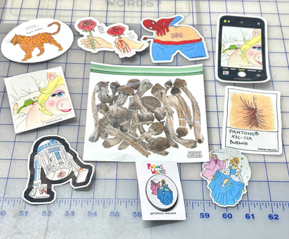 NEW 9 STICKER PACK AND PIN!