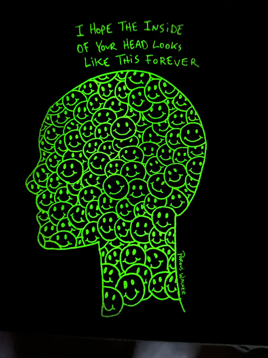HAPPY FOREVER T GLOW IN THE DARK INK