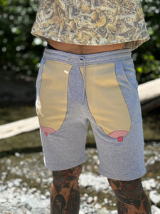 Droopy Boobies Sweatshorts (Grey)
