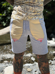 Droopy Boobies Sweatshorts (Grey)