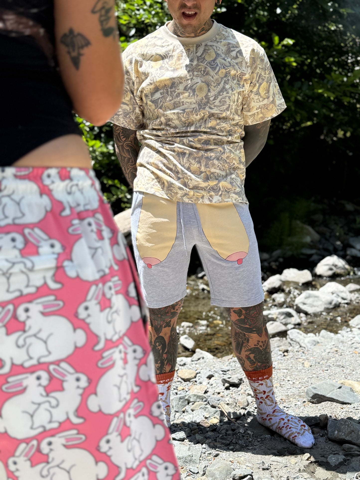 Droopy Boobies Sweatshorts (Grey)