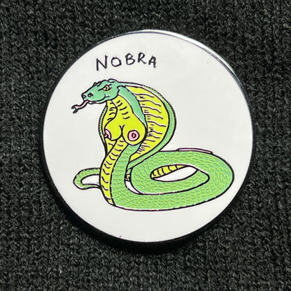 NOBRA ENAMEL PIN (GLOW IN THE DARK)