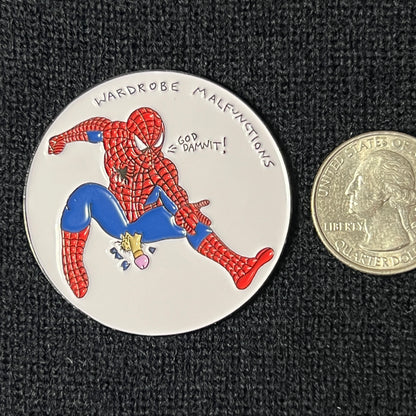 WARDROBE MALFUNCTION PIN (SPIDEY)