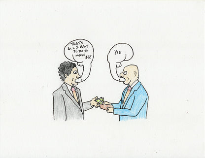 BUSINESS DUDES SPEECH BUBBLES (2 DRAWINGS)
