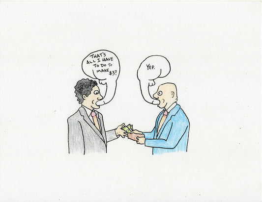 BUSINESS DUDES SPEECH BUBBLES (2 DRAWINGS)