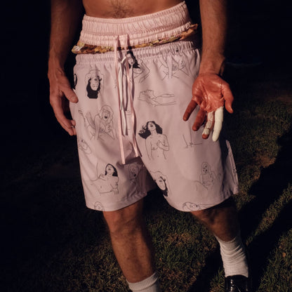 “O” SHORTS (LAVENDER)