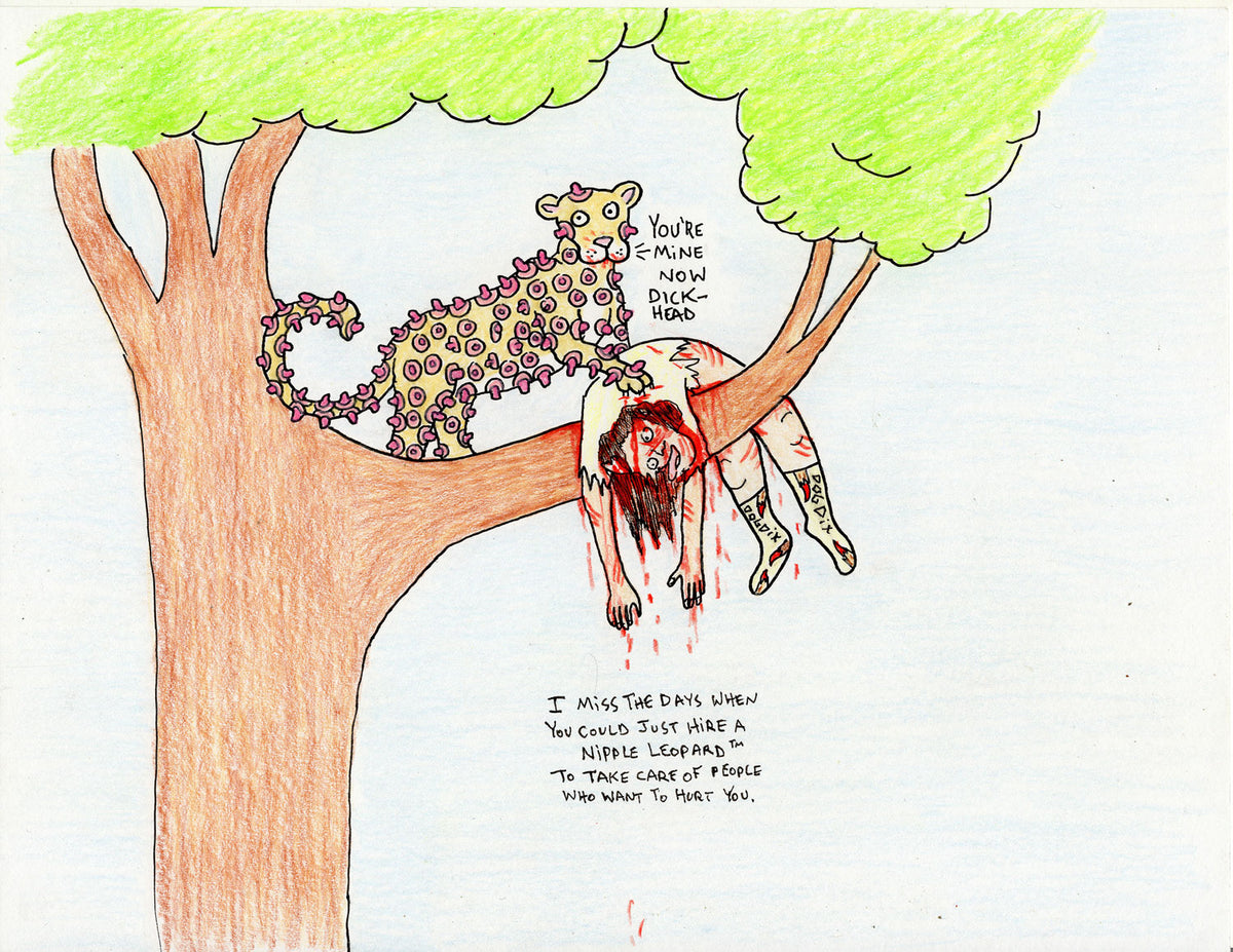 NIPPLE LEOPARD IN ACTION UP A TREE!