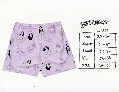 “O” SHORTS (LAVENDER)