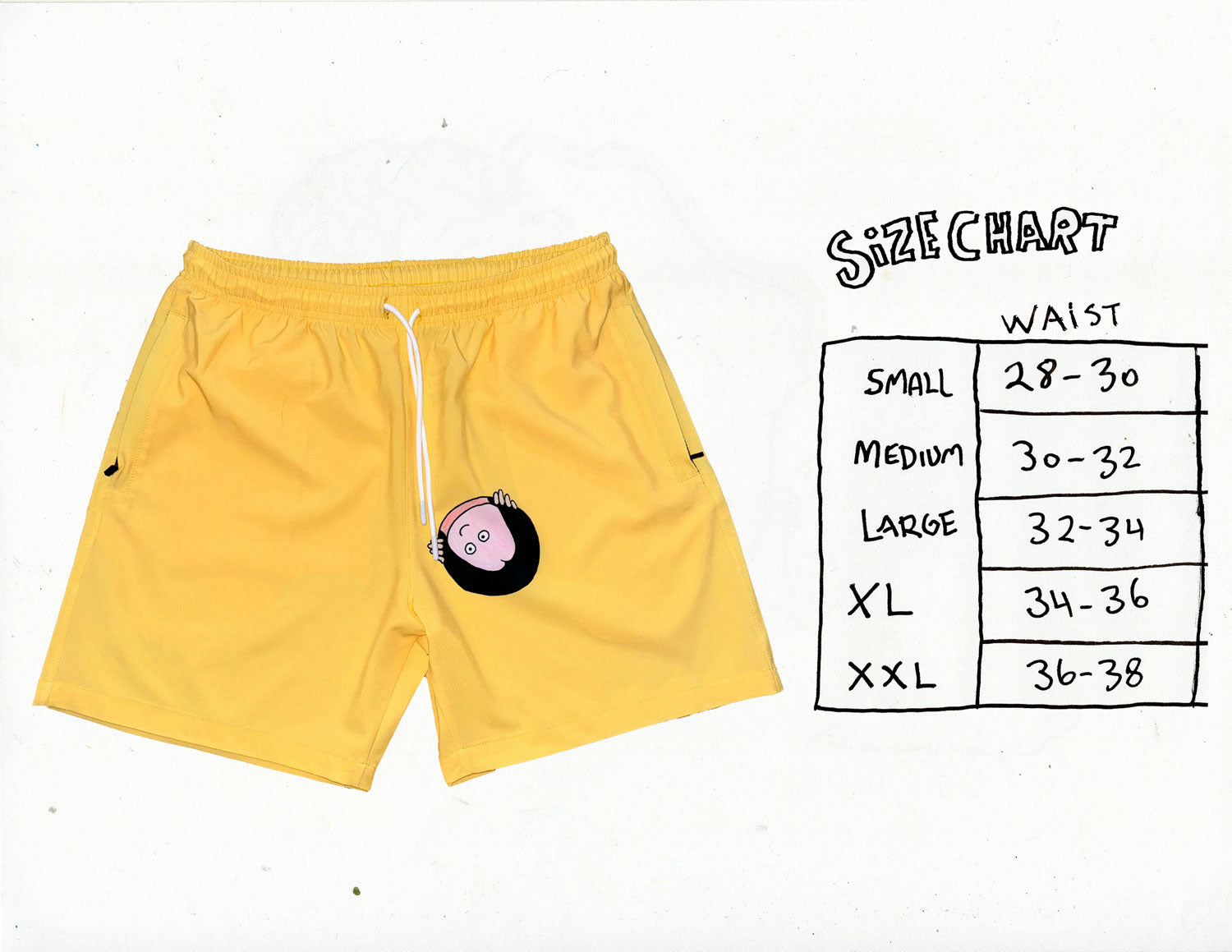 ALWAYS WATCHING SHORTS (YELLOW) – POROUS WALKER