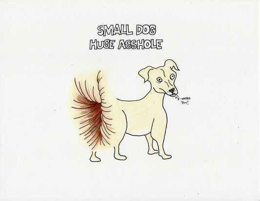 SMALL DOG HUGE ASSHOLE
