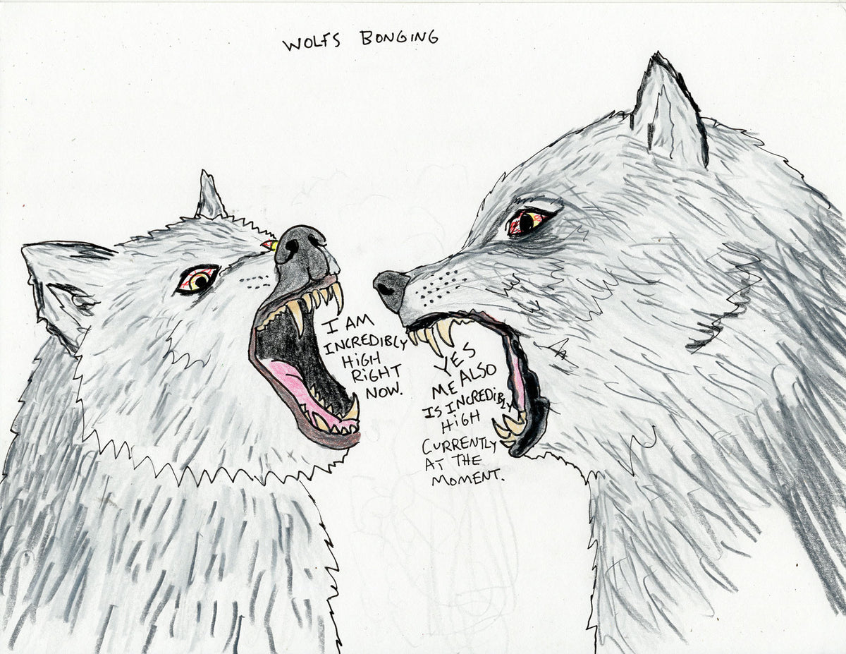 WOLFS BONGING (2 ORIGINAL DRAWINGS)