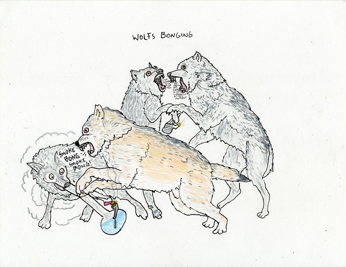 WOLFS BONGING (2 ORIGINAL DRAWINGS)